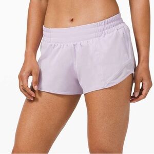 RARE light purple lululemon hotty hot shorts size 4